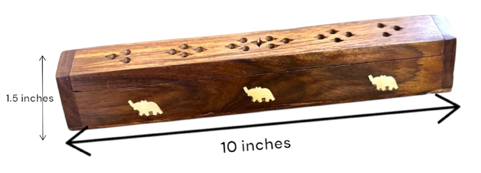WOOD ART STORE Wooden Incense Stick Holder | Agarbatti Storage Box with Ash Catcher | Dhoop and Cone Stand for Home, Office and Pooja Room Size- 25 x3.75x3.75 Cms(Coffin Shape Box) 3