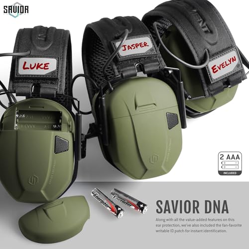 Image of Savior Equipment Apollo Electronic Earmuffs For Shooting w /Gel Ear Pads, 24dB NRR, Noise Cancelling Ear Protection Headset