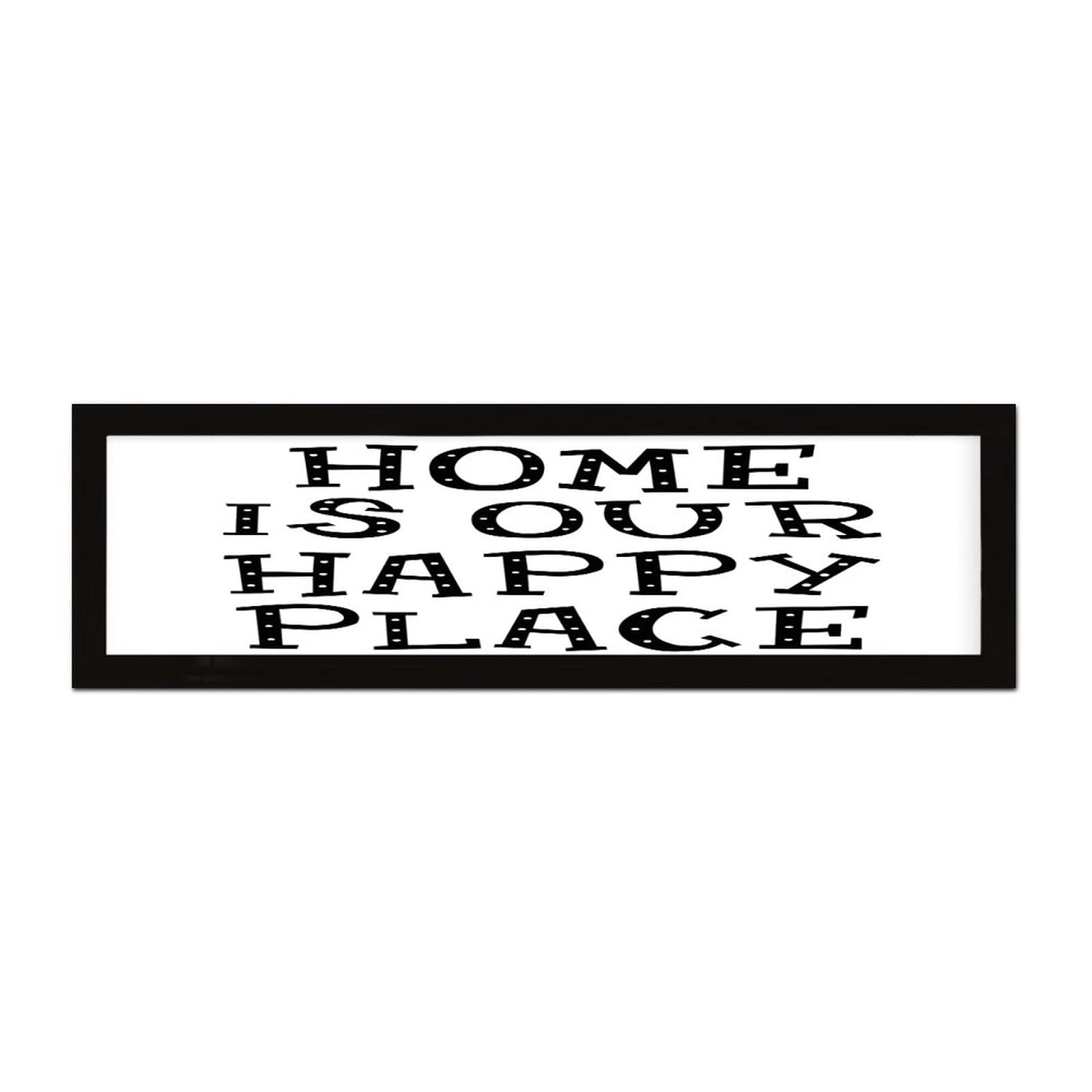 Enseigne en bois haut de gamme Home Is Our Happy Place pour décoration intérieure