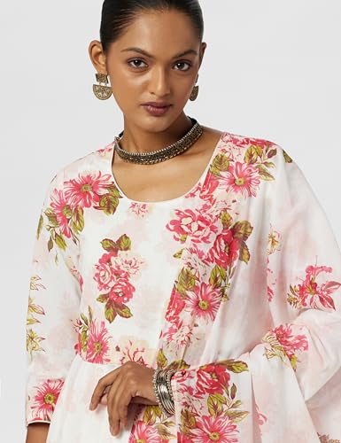 Image of BIBA Women Cotton Anarkali Printed Suit Set
