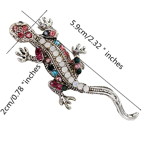 Image of Leopard Brooch Pin Jewelry Vintage Spotted Leopard Rhinestone Crystal Brooch Pin Lapel Pins Back