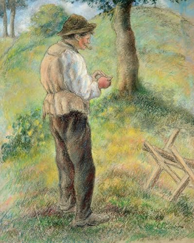 Affiche de Arts Camille Pissarro Père Melon allumant sa pipe impression sur toile salon 60x90cm
