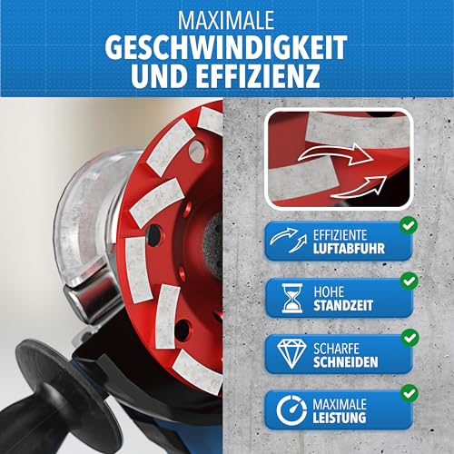 Diamantschleiftopf 125mm Schleifscheibe Beton Estrich Granit Topfscheibe – Ansicht 3