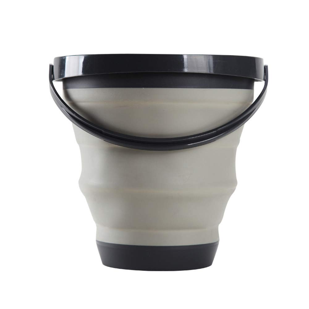 Namiot plażowy rozmiar 25 cm x 25 cm (szary) 12 l (3,17 galona) składane plastikowe okrągłe wiadro, namiot kempingowy