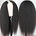 Nadula Kinky Straight U Part Wigs Human Hair for Women,Brazilian Glueless Upart Yaki Straight No Sew in No Glue Beginner Friendly Wigs Natural Black Color 16inch