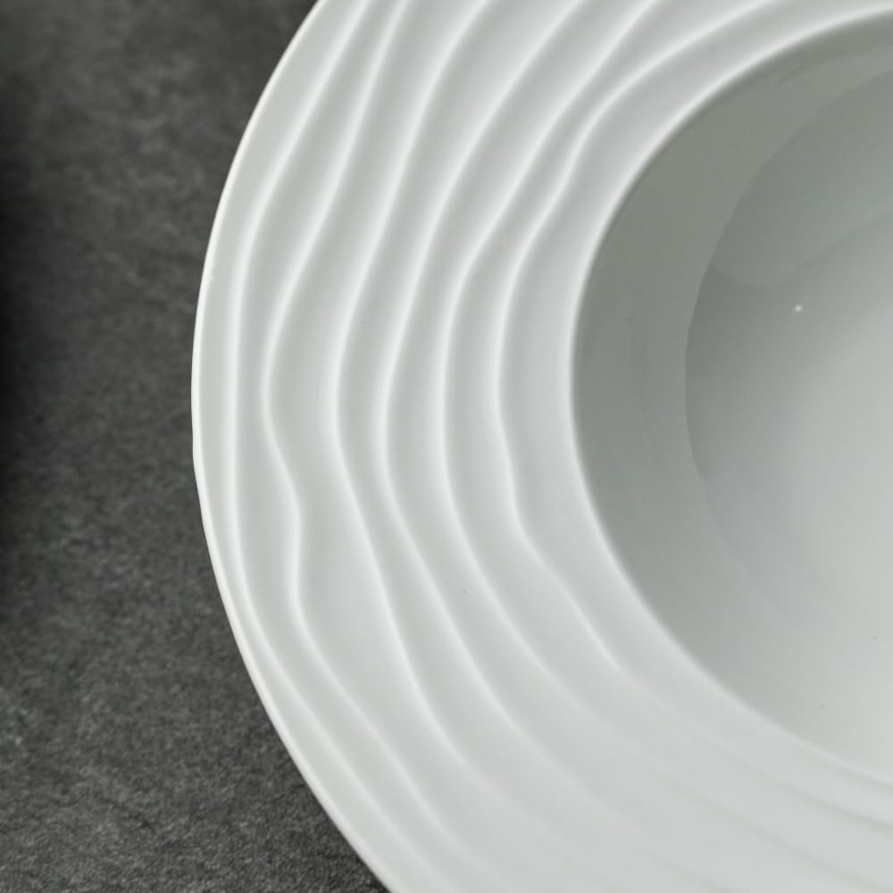 Cafetière / Théière En Porcelaine Holst Melody 0,60 L - Blanc Design Relief - Verseur Pratique - Pour Café, Thé, Lait - 2