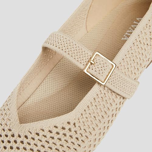 Image of VIVAIA Women's Margot Mary Jane Square-Toe Ballet Flats