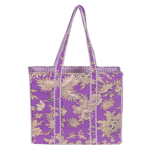 Image of Marubhumi Women Lightweight Travel Bag Purse Cotton Shoulder Tote Bag For Shopping Grocery & Beach Bag