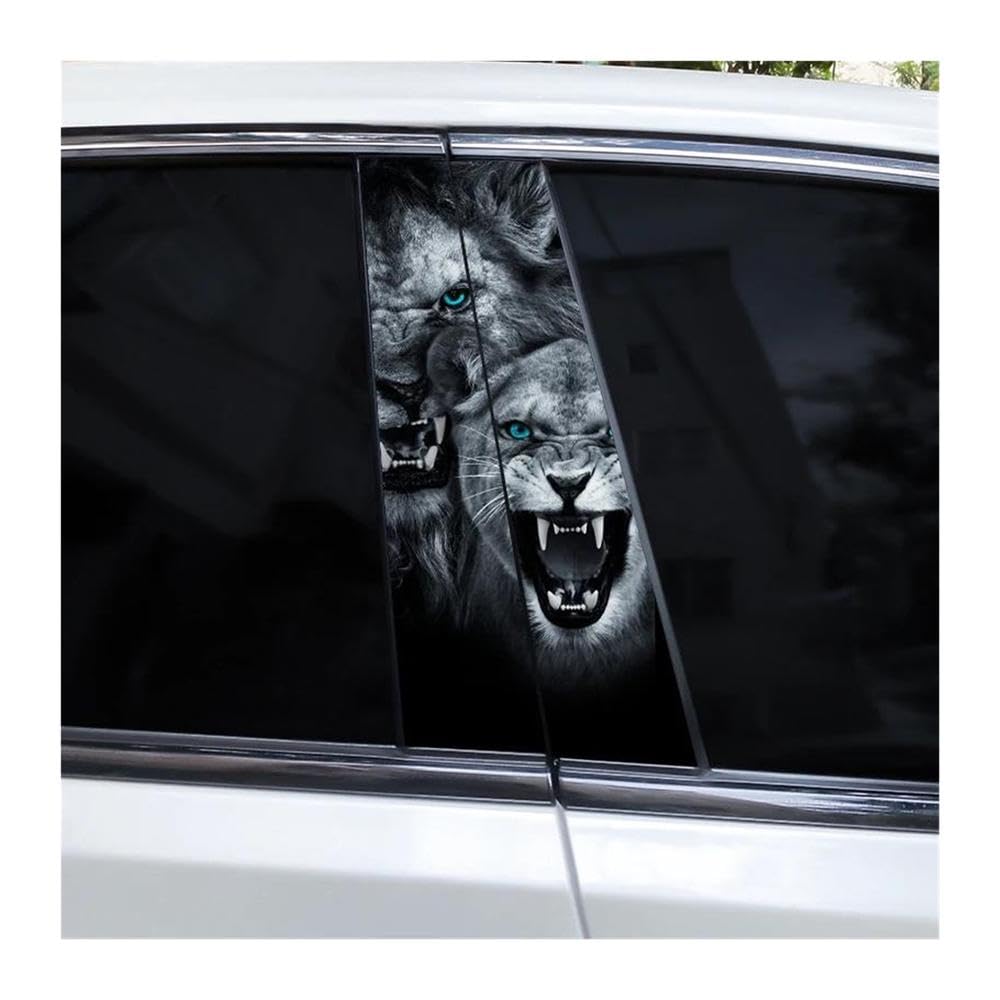Autocollants pilier B voiture lot de 2 stickers imperméables yeux de monstre décoratifs