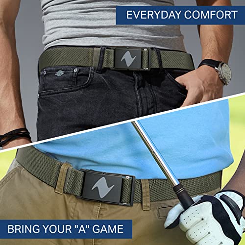 Tactical Golf Belt for Men, Stretch Nylon Belts for Jeans with Magnetic Buckle3
