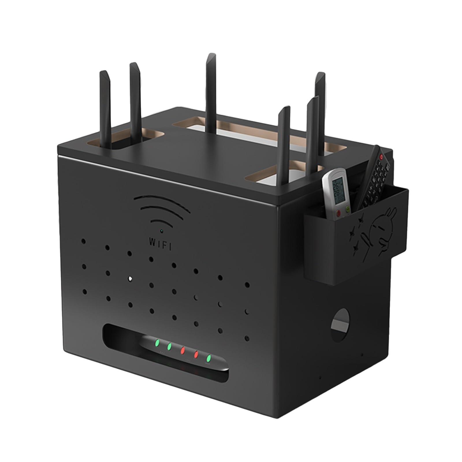 Étagère de bureau pour routeur et câbles pour un espace de télétravail épuré