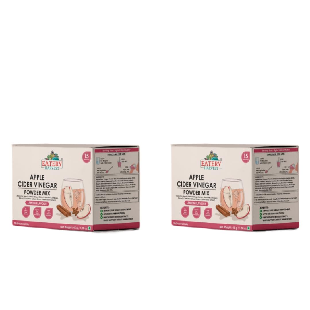 EATERY HARVEST Apple Cider Vinegar Powder 90 gm, Sugar-Free, Lemon Flavoured,30 days Servings-image-8