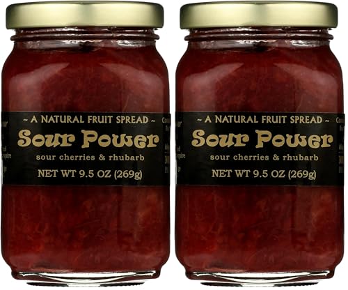 Mountain Fruit Company Sour Cherry & Rhubarb Jam, 9.5 Oz (Pack of 2)