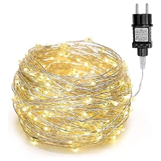 Gresonic 200/300er LED Mikro Silberdraht Lichterkette Strombetrieb Deko für Innen Außen Warmweiß (Warmweiß, 100LED)