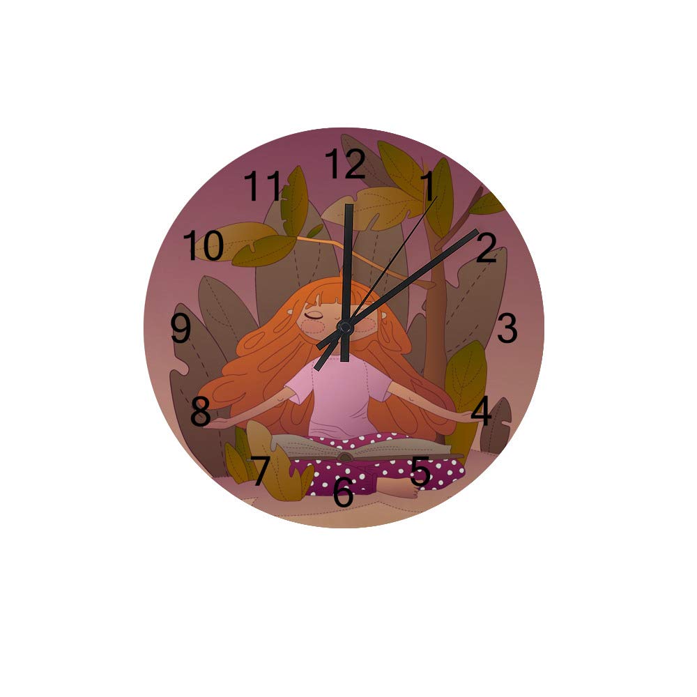 Horloge murale silencieuse Cheshongg en bois 30,5 cm avec mécanisme à quartz sans tic-tac