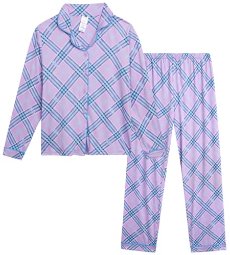 Rene Rofe Girls' Pajama Set - 2 Piece Yummy Long Sleeve Sleep Shirt and Pajama Pants - Cozy Sleepwear Set for Girls (4-12)