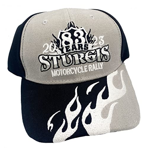 Biker Life Clothing 2023 Sturgis Motorcycle Rally Chrome Flame Hat ONE Color