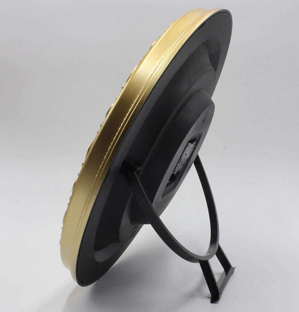 Modefa Islamic Turkish Home Table Wall Decor Elegant Shelf Clock Eid Gift Allah & Ayatul Kursi with Car Hanger (Black/Gold)