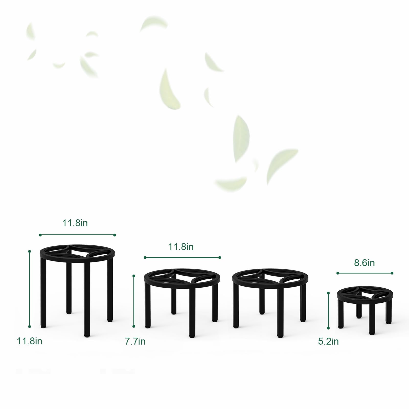 Amazon.com: Zhongma Set of 4 Metal Plant Stand for Heavy Potted