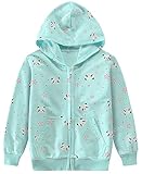 Kids Hoodies for Girls Zipped Sweatshirt Toddler Panda Print Tee Shirt Clothes Long Sleeve Pullover Top Fall Winter Jacket Size 7
