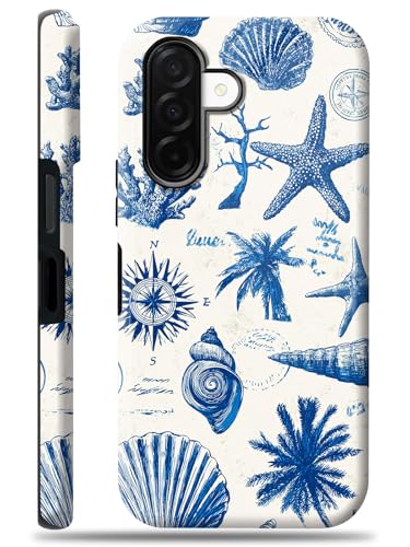 Coque Galaxy A26 5G antichoc double couche avec motif coquillages marins