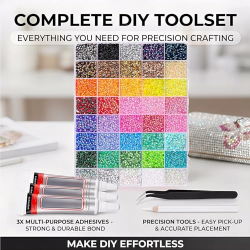 Gemas multicolor de arco iris con trasera plana para decorar tus accesorios con brillo 3