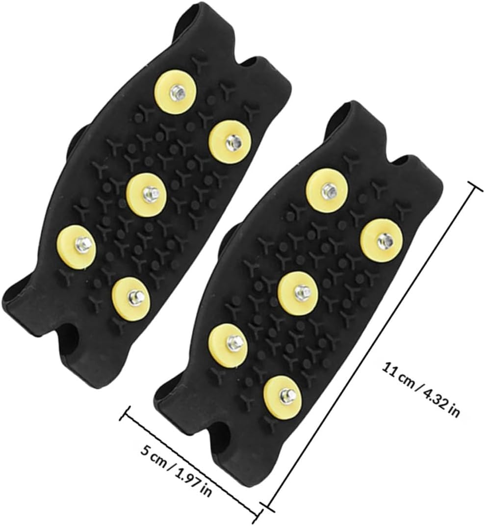 Kids Ice Cleats for Shoes, 1 Pair TPE Five-Tooth Grips