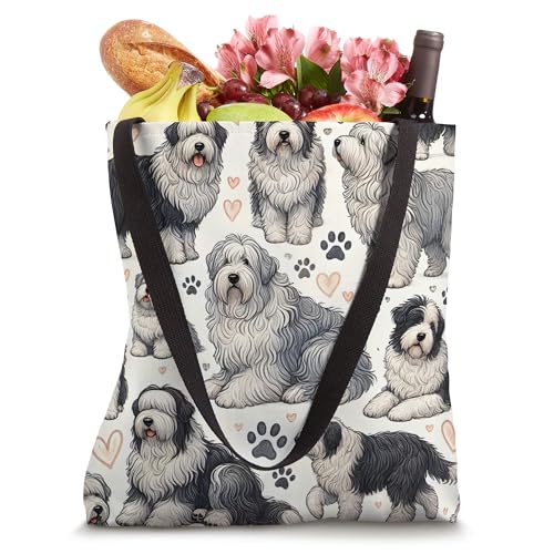 Bolsa Tote con Diseño de Perros Sheepdog miniatura 4