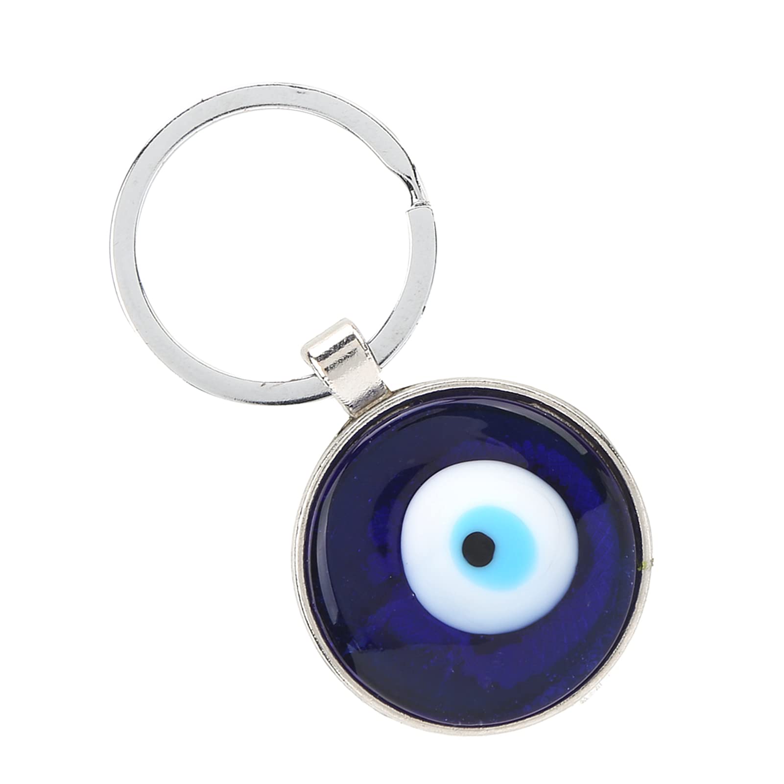 Hztyyier7cm Blue Evil Eye Hanging, Hamsa Lucky Evil Eye Keyring Round Beads Ornaments for Men Women Bag Decoration Gift