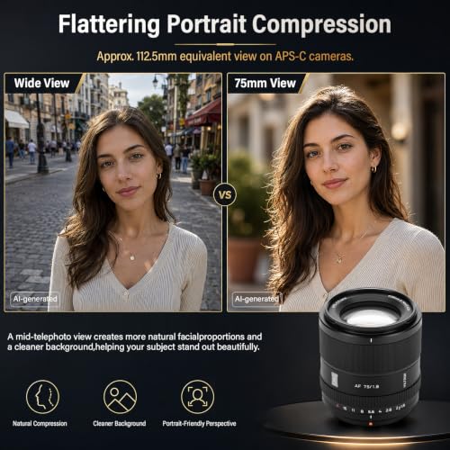 Image of VILTROX AF 75mm F1.8 EVO APS-C Prime Lens for Sony E-Mount