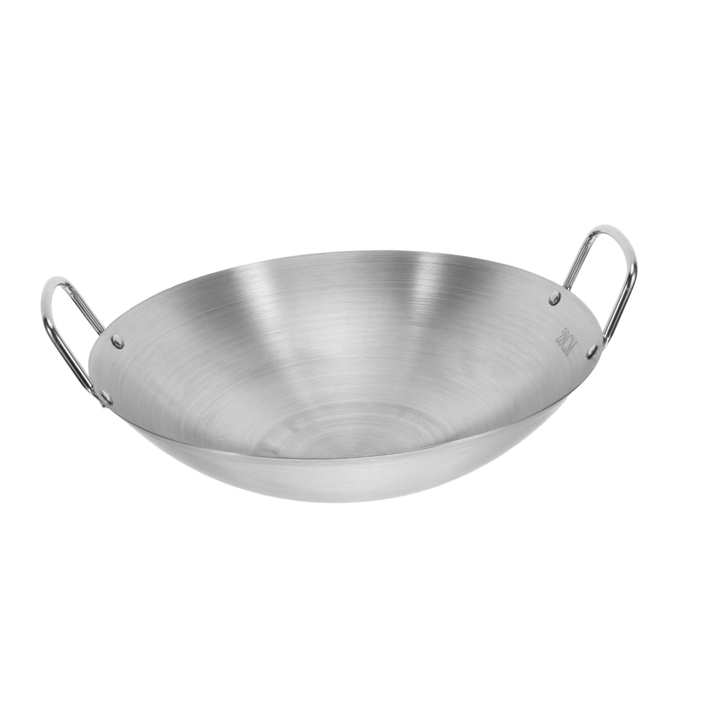 Wok traditionnel chinois en acier inoxydable antiadhésif poêle à frire 28 CM