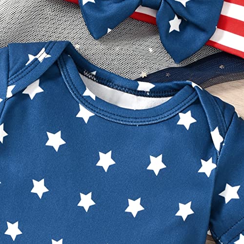 Aalizzwell Newborn Girls 4Th Of July Clothes Baby Independence Day American Flag Outfit Stars Stripes Nb Patriotic Usa Bodysuit Dress #TOP5
