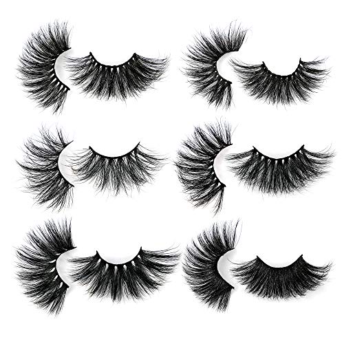 ACROWN 5D 30mm Lashes Mink Full Volume Cruelty-free 100% Siberian 3D Long Dramatic Mink Strip Eyelashes 6 Pairs