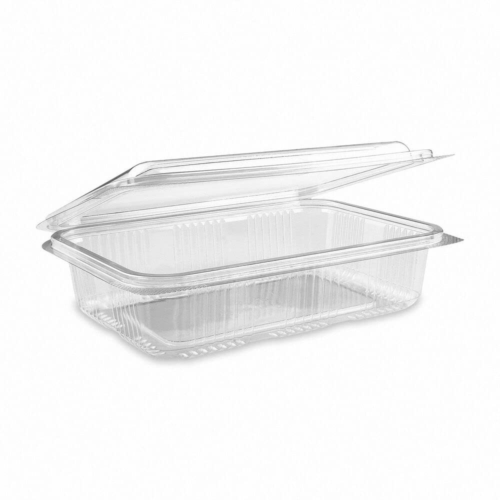 50 Rechteckschale Aufbewahrungsbox klar mit Deckel 1000 ml PET