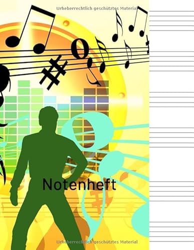 Notenheft: Notenheft,notenblatt leer,notenheft blanko,Dickes Notenbuch - 100 Seiten - hohe Qualität