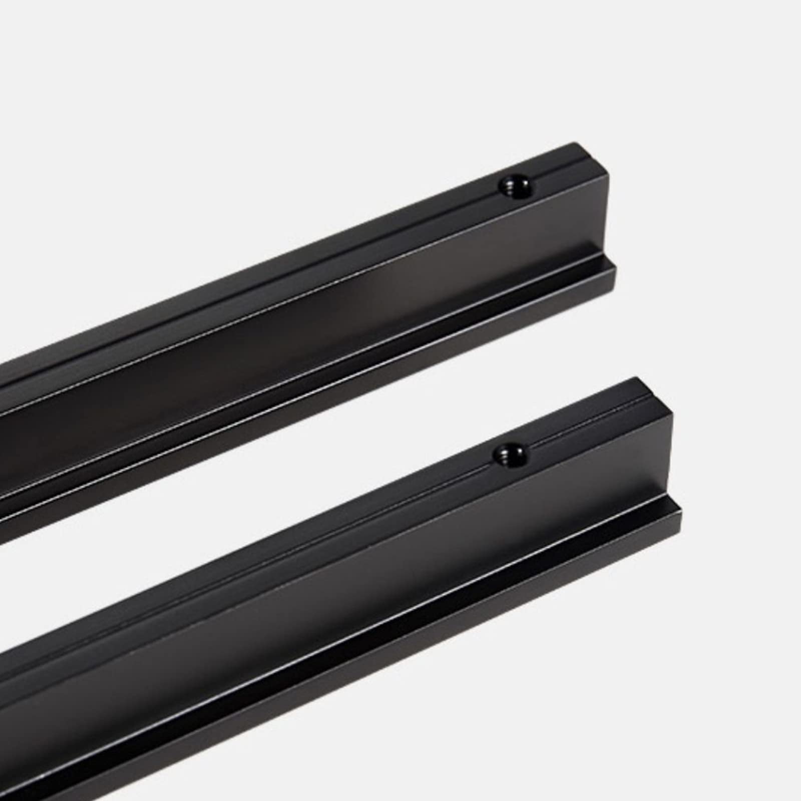 Maniglia Mobile Bagno, 2 Pcs, Maniglia Cassetto Armadio, Dimensioni (8cm/18cm/60cm/80cm/100cm), Maniglia T-bar, Manico Nero Con Viti,Black-50cm