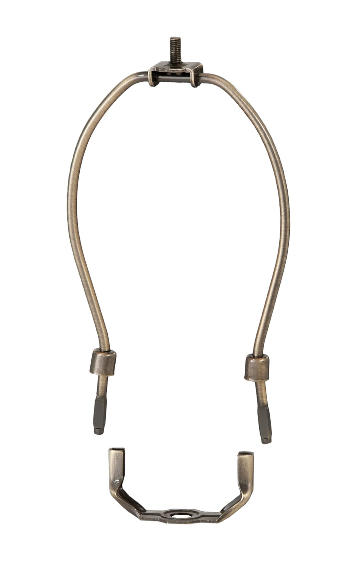 B&P LampÂ® 8 Inch Heavy Duty Lamp Harp, Antique Brass Finish