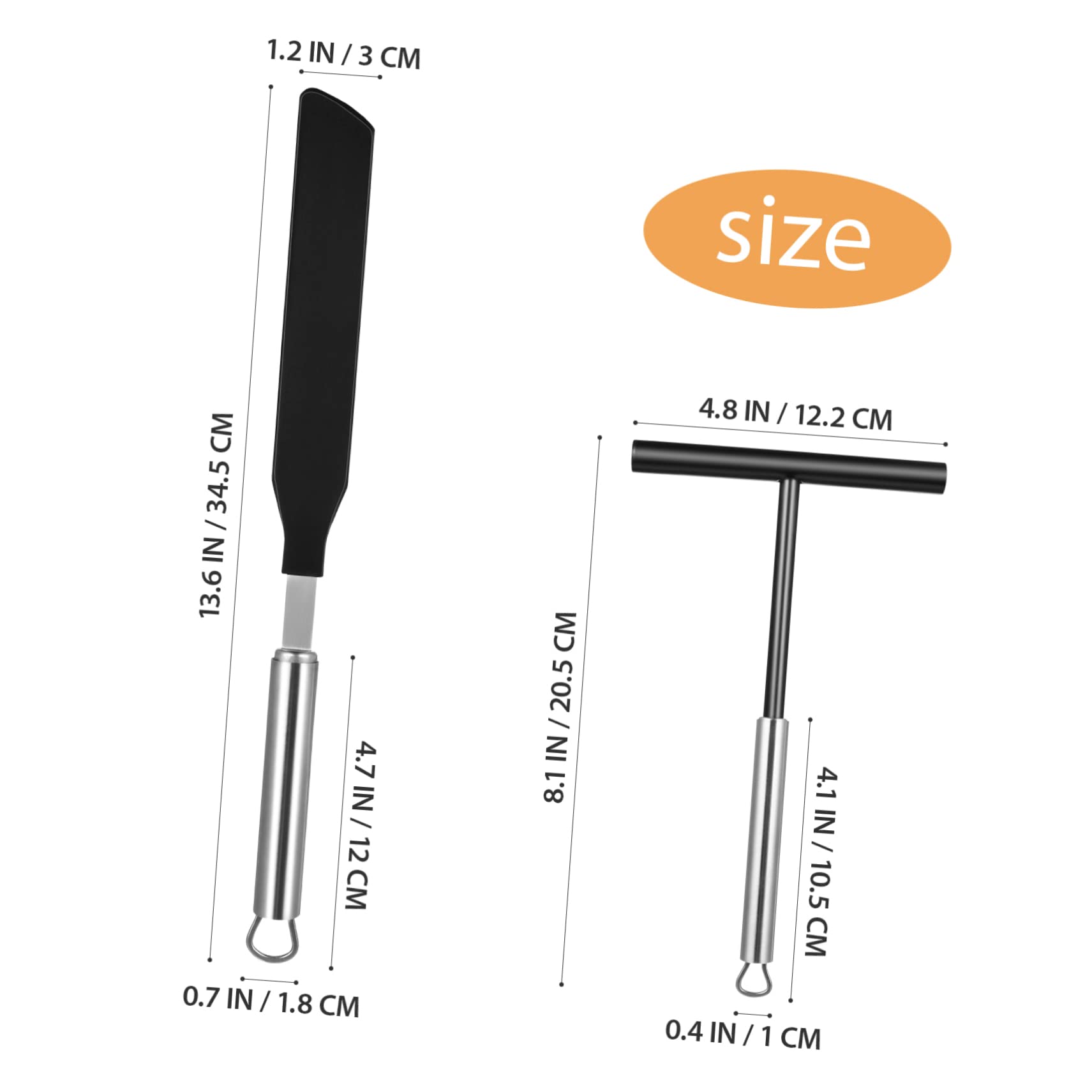Juego de Espátula para Pasteles y Crepes de Acero Inoxidable, Herramienta para Hornear Reutilizable y Confiable para Alimentos, Utensilios Prácticos para Restaurante y Hotel