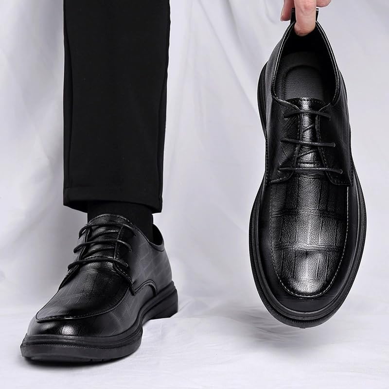 Men's Lace-Up Casual Business Formal Shoes Versatile Work Oxford Shoes Wedding Footwear Leather Dress Shoes4