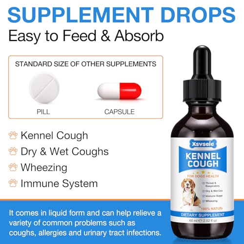 Kennel Cough for Dogs, 2PCS Liquid Drops Remedy, Kennel Cough Treatment for Dogs,Hund Husten Behandlung für alle Rassen & Größen