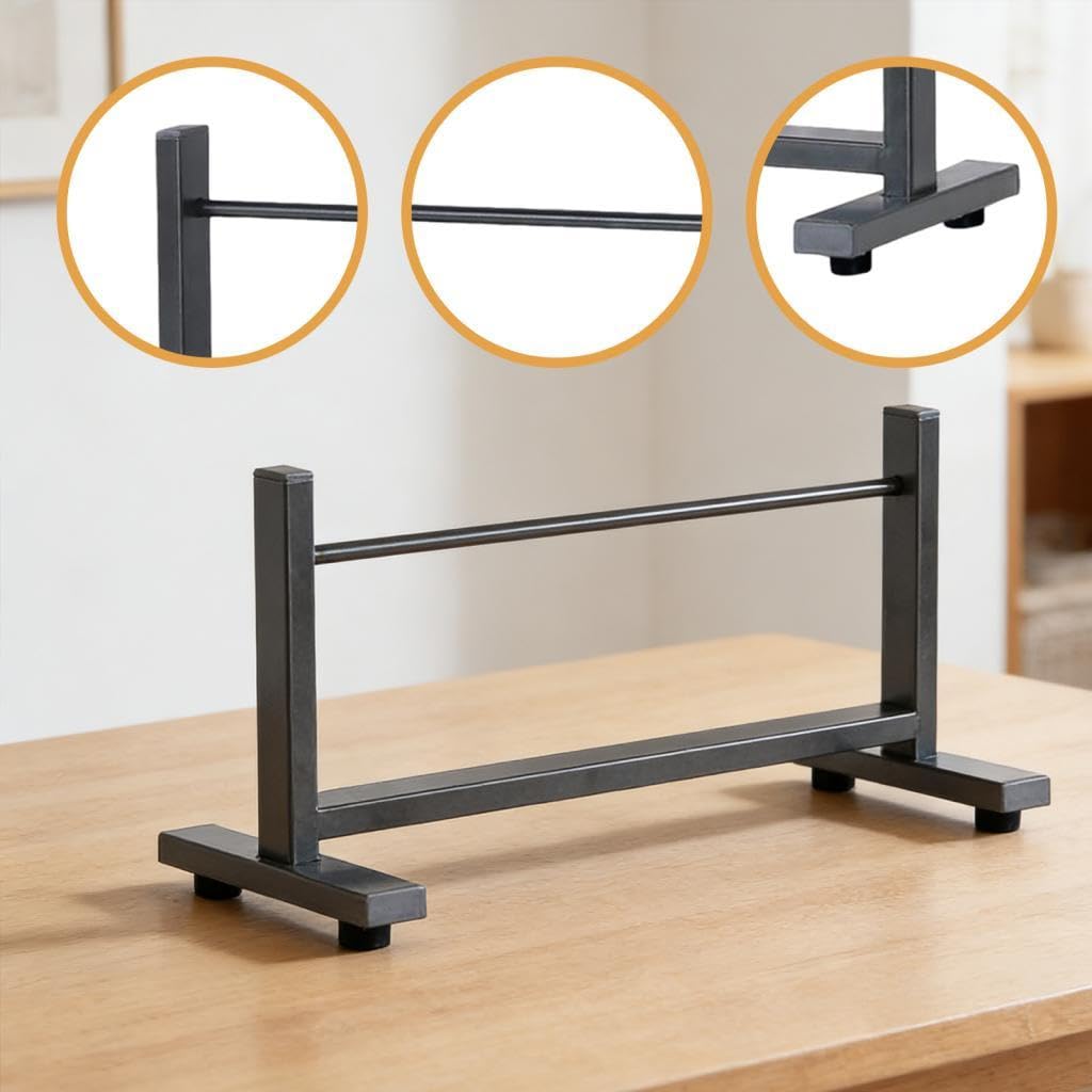 Ribbon Organizer Porta Rotoli Nastri Supporto Dispenser Fili Stand Ferro Funzione Organizzazione Adatto per Artigianato Cucito Decorazione Casa, 1 Livello