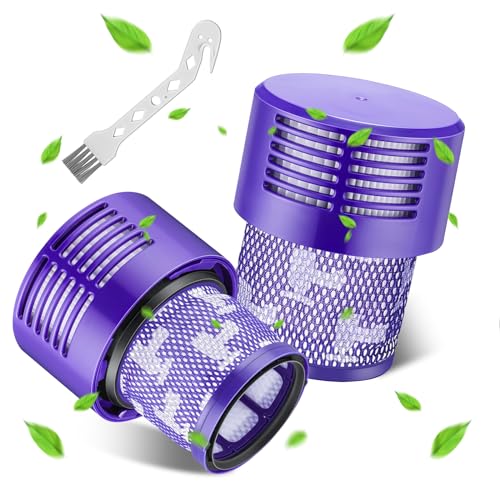 2 Piezas Filtro Compatible con Dyson V10, Accesorios de Repuesto Filtro para Dyson V10 Serie Aspiradora, Repuestos Aspiradora Origin, Cyclone, Animal, Absolute, Reemplazo para # DY-969082-01