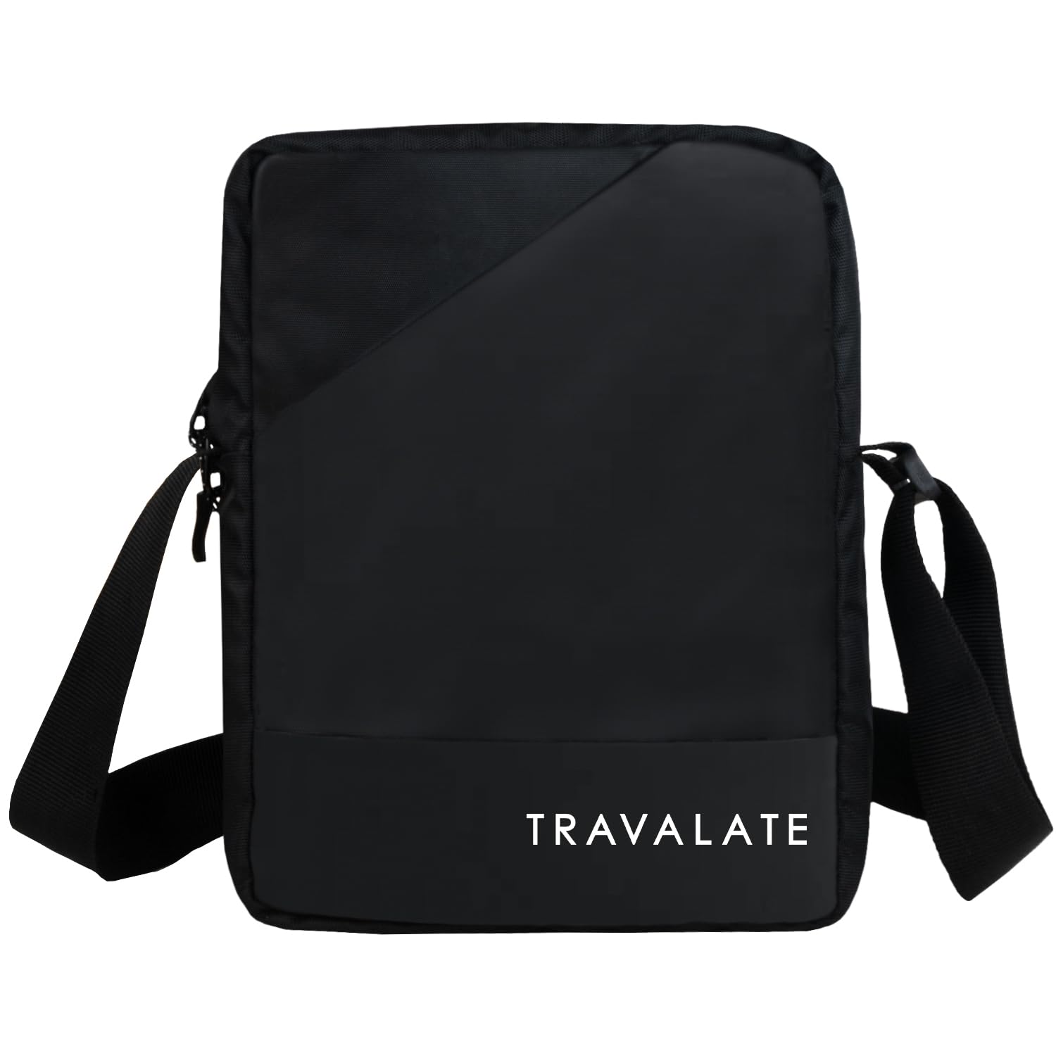 TRAVALATE Multiple Prockets Sling Bag for Men Women With Padded Section For Tablet|Trendy Crossbody - Bag for Hiking Traveling Gifting Travel and Sports - Black