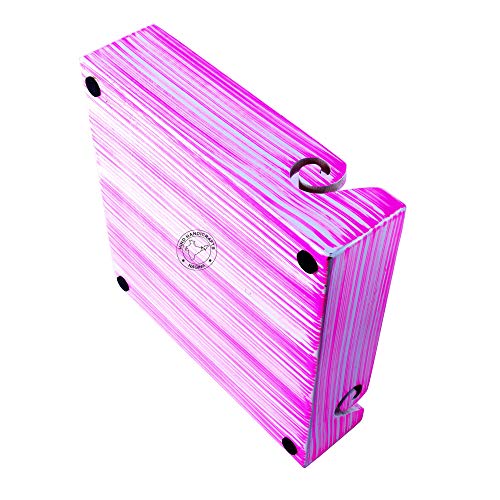 Image of Solid Dark Handmade Crafted Wooden Portable Antique Yarn Storage Bowl Tray - Holder for Knitting Crochet Hook Accessories - Multipurpose Organiser (Pink, 10 inch x 10 inch x 2.5 inch)