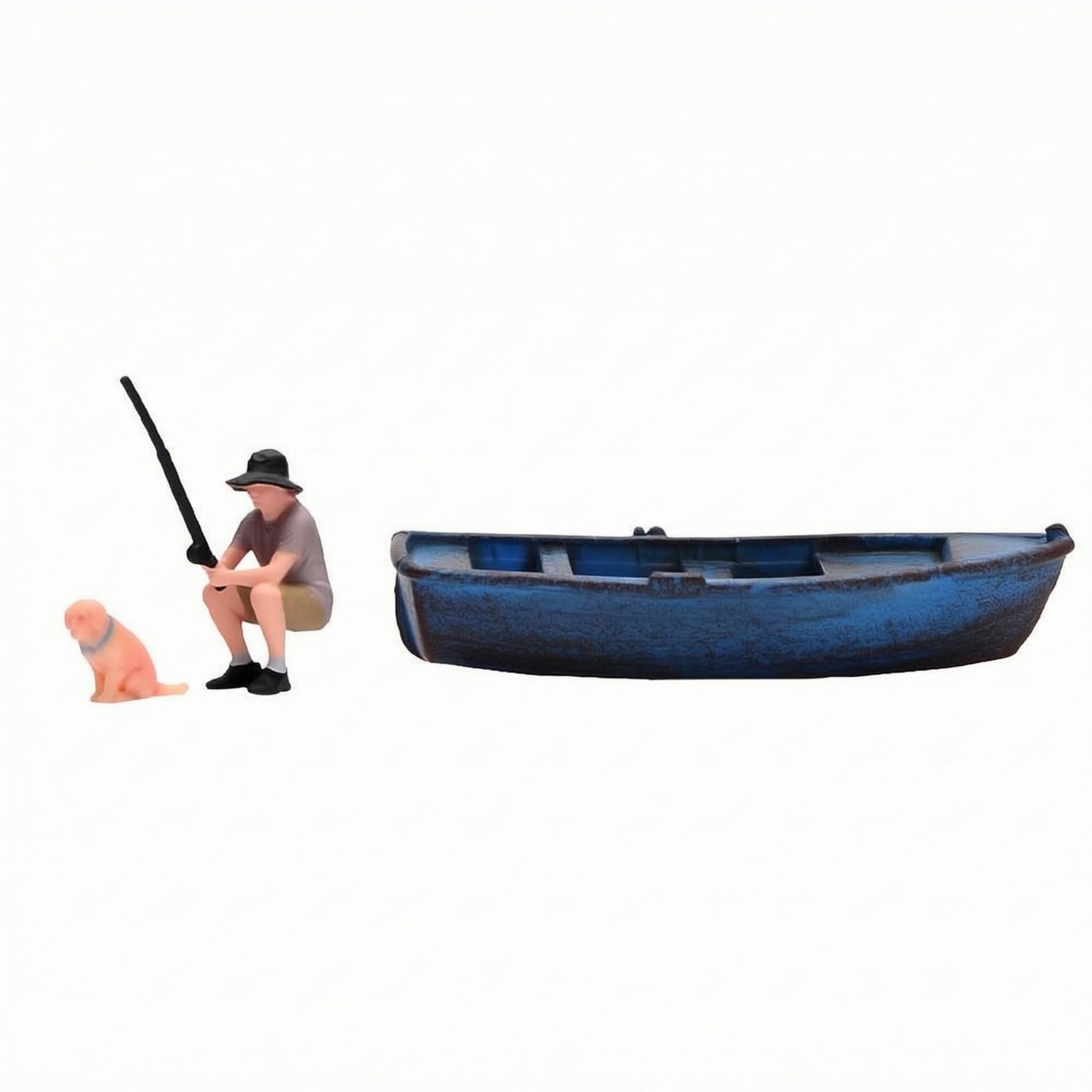 Amazon.co.jp: FytStycale レジン製ミニ漁船 ウェザリング風 1/64