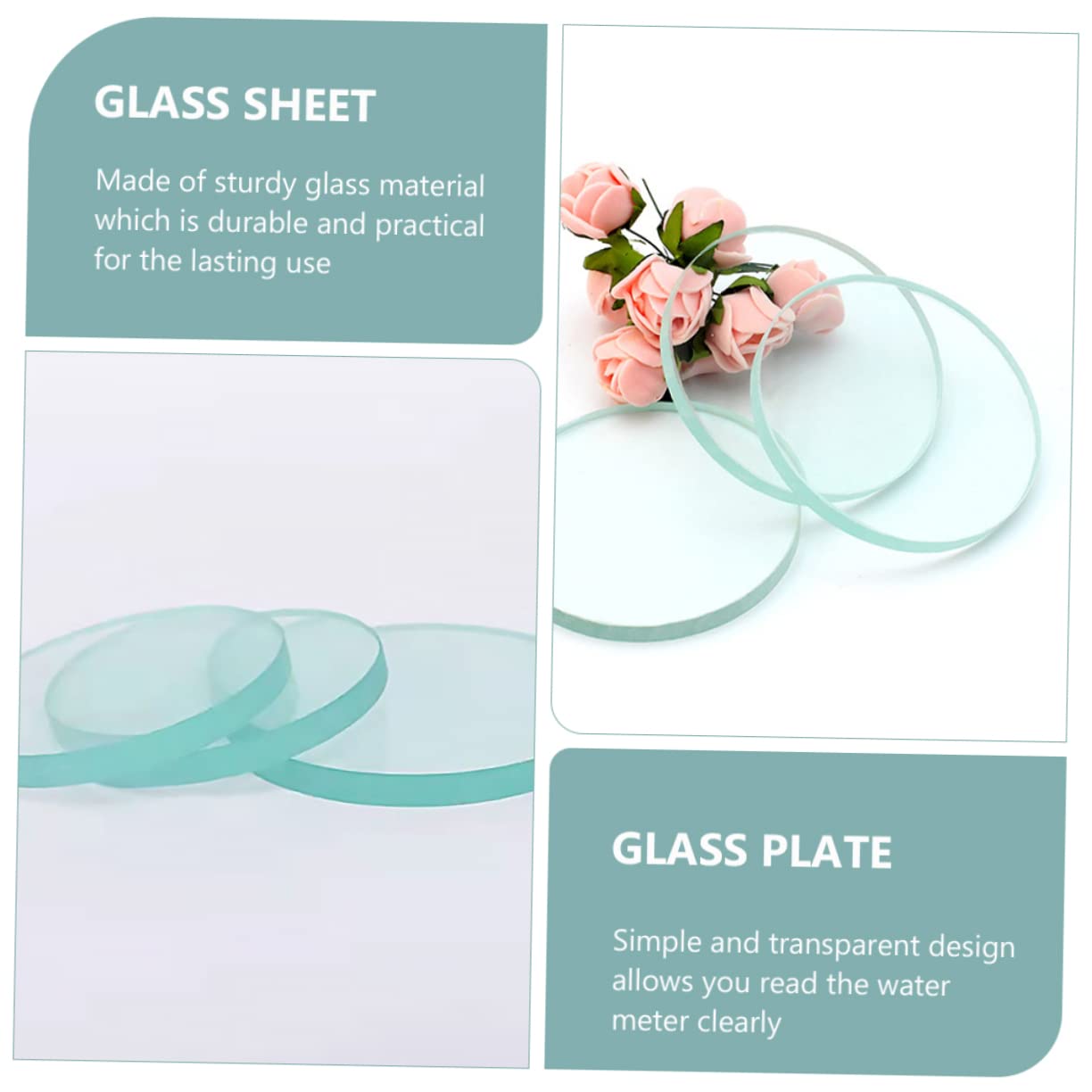 CHILDWEET 10pcs Sheet Water Meter Glass Replacement Pir Sensor Thickened Lab Watch Glasses Evaporating Container Evaporation Dish Cover Crystallizing Basins Evaporation Basin Beaker Mug