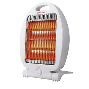 ecoheiz Infraroodverwarming, elektrische infrarood warmtestraler met 2 standen, kantelbeveiliging, oververhittingsbeveiliging, ideaal voor woonkamer, slaapkamer, kantoor (wit)