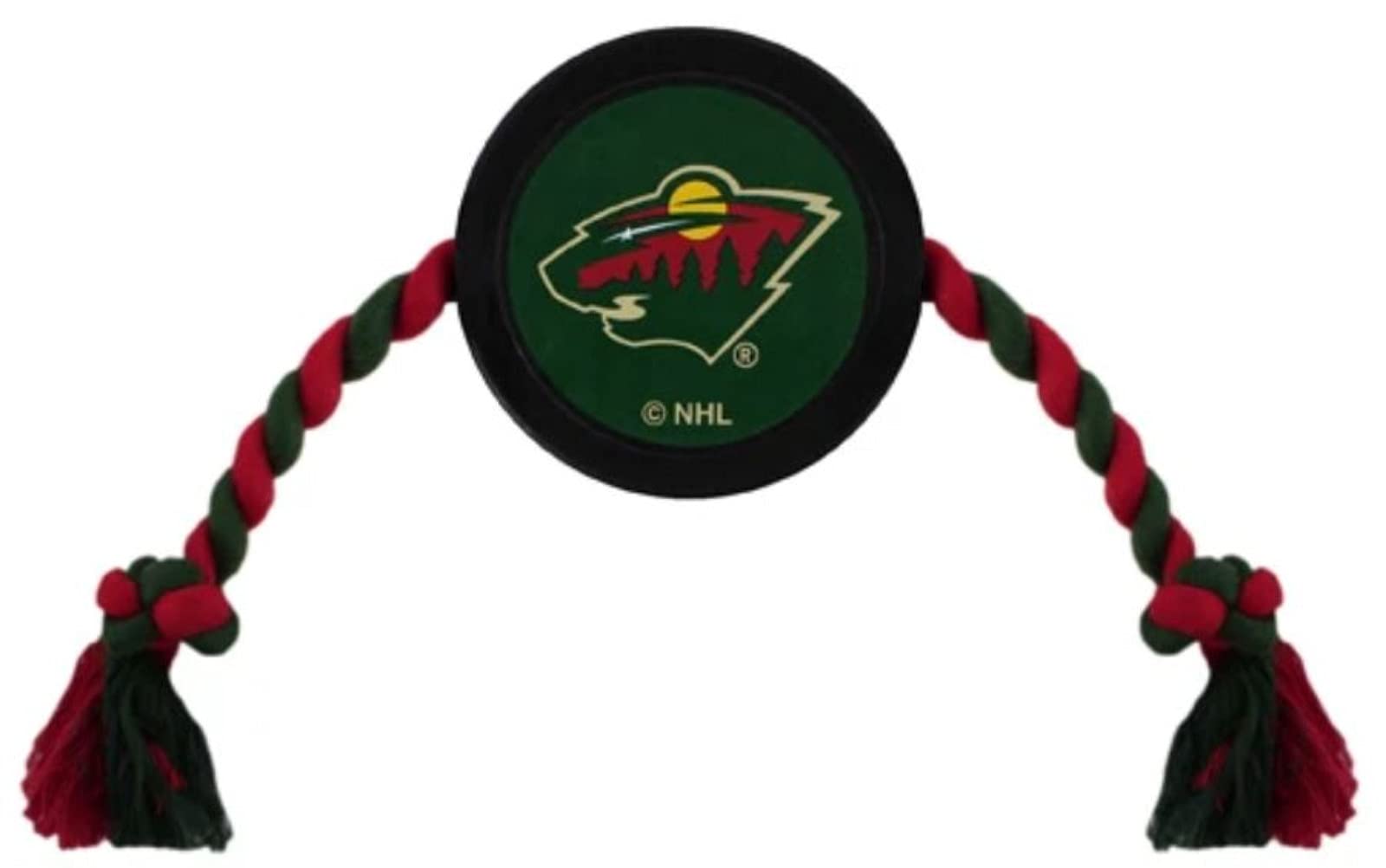 NHL MINNESOTA WILD PUCK TOY for DOGS & CATS. Play Hockey with your Pet with this Licensed Dog Tough Toy Reward!