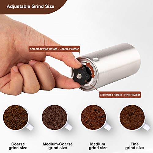 image for PARACITY Manual Coffee Bean Grinder Stainless Steel Hand Coffee Mill C