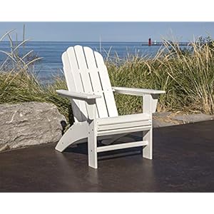 POLYWOOD Vineyard Curveback Outdoor Adirondack Chair, Slate Grey POLYWOOD Vineyard Curveback Outdoor Adirondack Chair Slate Grey